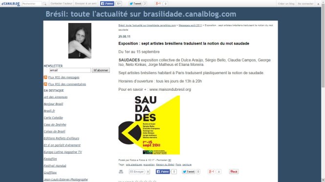 Blog Brasilidade - Exposição Saudades - Dulce Araujo