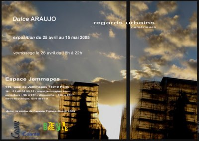 Convite Exposição Regars Urbains Dulce Araújo - Espace Jemmapes