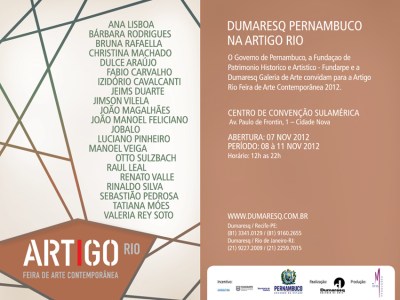 Dulce Araujo - Convite Virtual DUMARESQ ARTIGO RIO